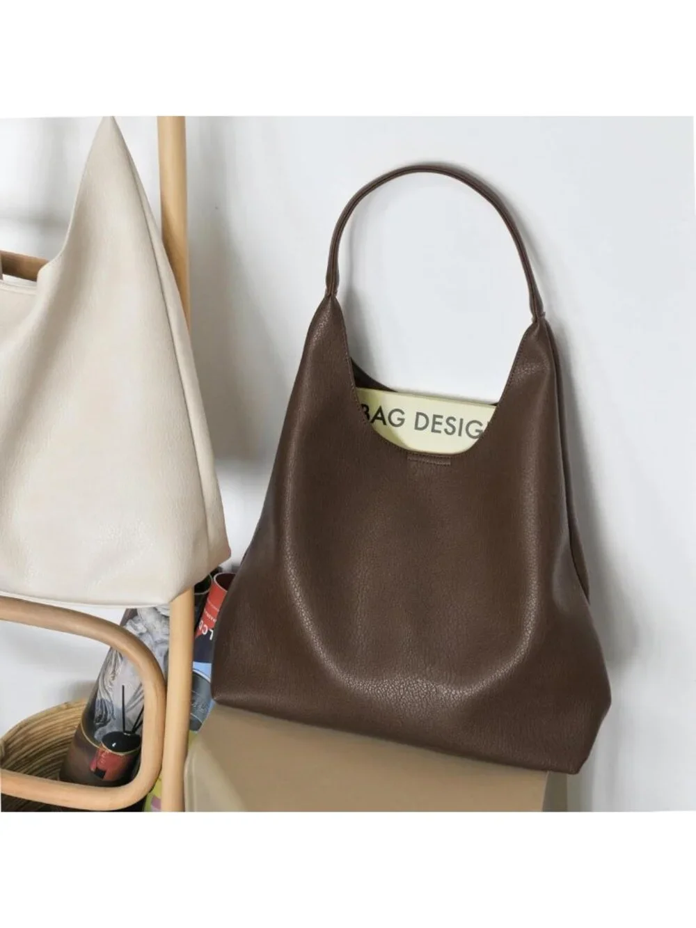 Soft Vegan Leather Hobo Bag for Women | Slouchy Shoulder Tote Purse